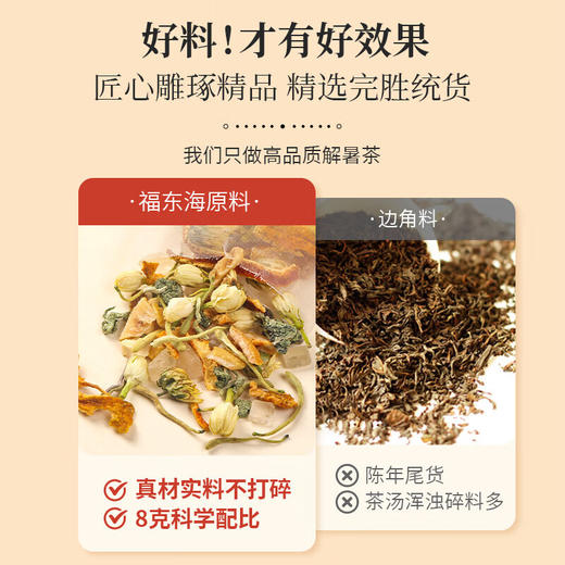 福东海 薄荷凉茶包200克 夏季清凉茶草本花茶包 防中暑养生茶胎菊茉莉花 【消暑伴侣】 商品图4