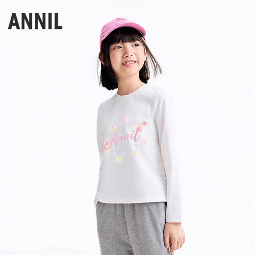 【实体店同款】女童长袖针织衫秋季新款安奈儿童装AG531298 商品图1
