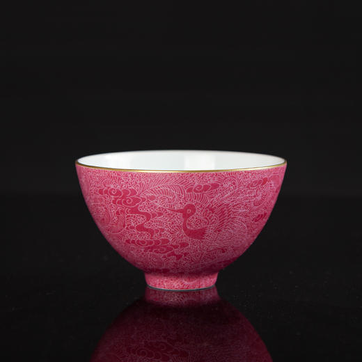 宝瓷林红地扒花云鹤西施杯 商品图2