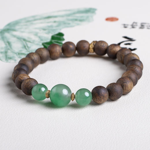 xy0441沉香+非洲翠莲蓬手串 商品图2