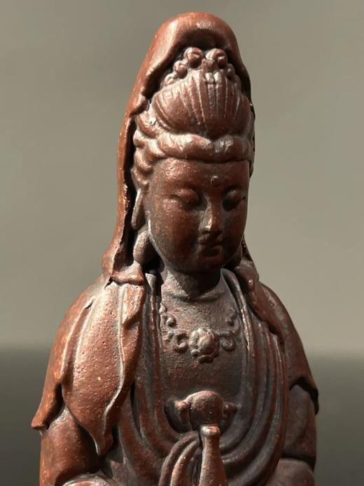 宜兴紫砂胎莲花座观音像，顺丰包邮 商品图9