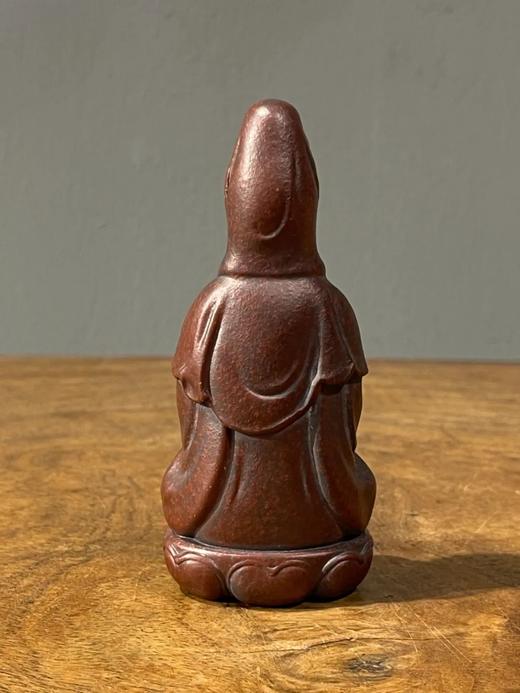 宜兴紫砂胎莲花座观音像，顺丰包邮 商品图5