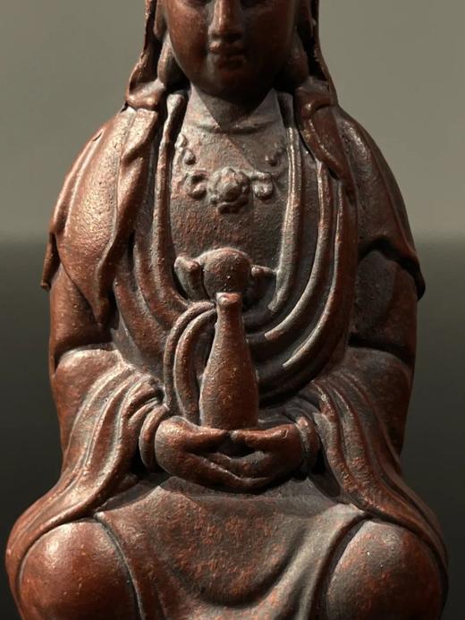 宜兴紫砂胎莲花座观音像，顺丰包邮 商品图10