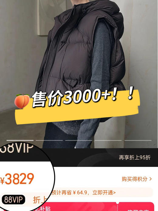 反季清仓❗️松软似泡芙❗鹅绒羽绒马甲 商品图1