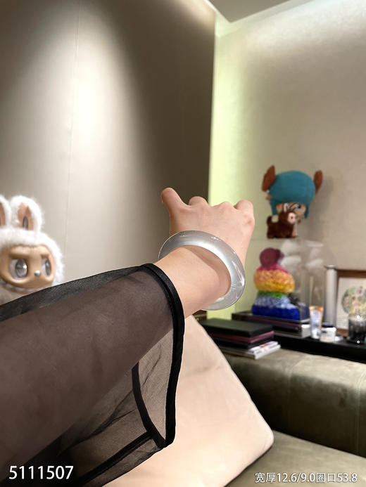 宽版玻璃种手镯【5111507】圈口53.8~具体价格微信咨询 商品图1