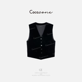 COCO ZONE 刘一一【100桑蚕丝】极简主义高级质感马甲 CD1A1086