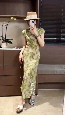春天绿色系——真丝连衣裙