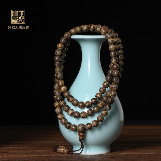 天然莱特岛沉香佛珠 6.5mm*108颗 15克 SP11789 商品图0