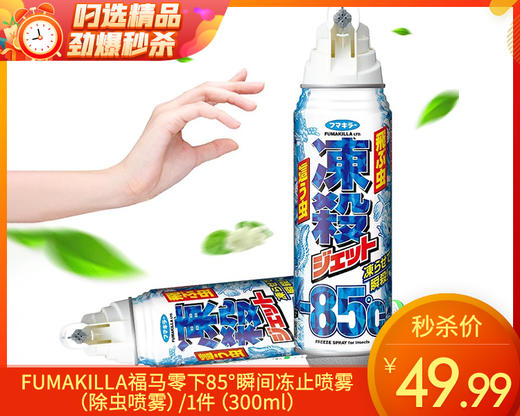 日本FUMAKILLA福马零下85°瞬间冻止喷雾（除虫喷雾）/1件（300ml）限用日期：27年12月补单专用 商品图0