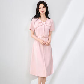 「高货wl」全新升级【铂金会员358/天猫479/差价121】(05739)洛诗琳法式气质蝴蝶结连衣裙2025夏季轻奢优雅显瘦连衣裙