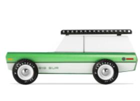 CandyCar木质手工小车--旅行系列金属车顶架绿色SUV