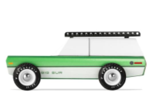 CandyCar木质手工小车--旅行系列金属车顶架绿色SUV 商品图0