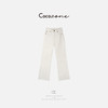 COCO ZONE 刘一一直筒复古美式简约撞色纽扣女式牛仔裤 CD1A0551 商品缩略图0