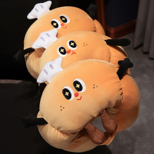 自然醒趣味牛角包毛毛虫U枕办公室午睡枕学生宿舍护颈枕便携式QYL 商品图7