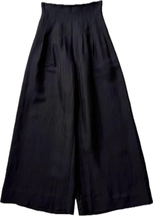 TH* ROW纯圆高腰鱼骨压线亚麻混纺阔腿裤。 自己备注号码 商品图1