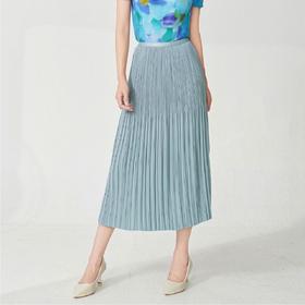 「自」全新升级【铂金会员220/天猫289/差价69】(53923)洛诗琳高级感褶皱半身裙2025夏季松紧腰a字中长款气质百褶裙