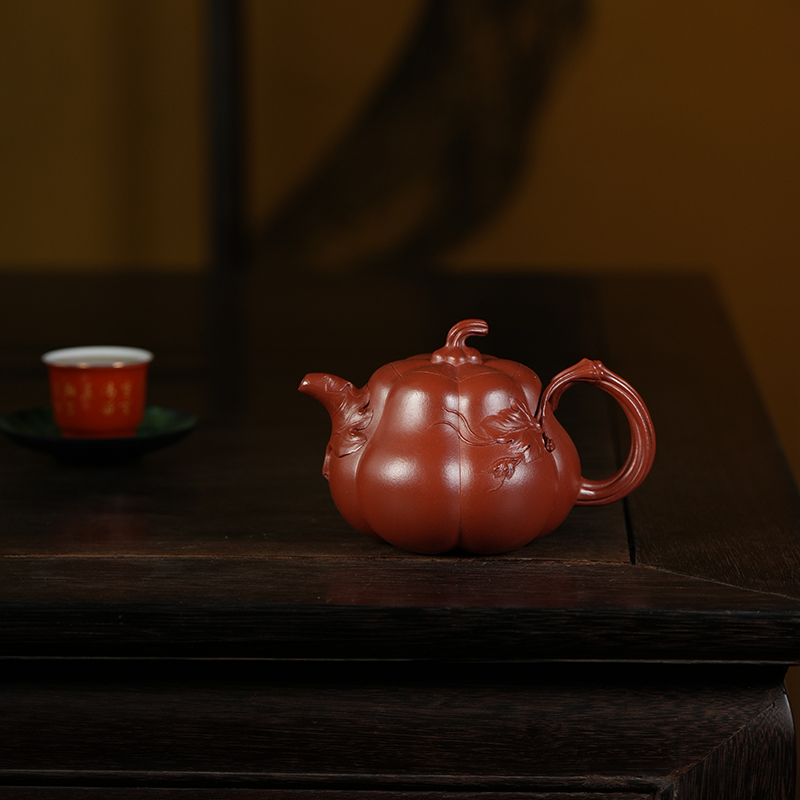 龙德堂陶艺 汤宣武制《金瓜》260cc 原矿大红袍  库存请咨询客服