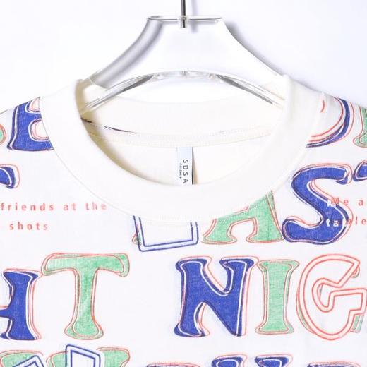 T4178SDSA夏季高级感新款男士美式撞色满印字母设计短袖T恤小众百搭潮 商品图2