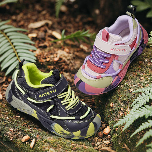 卡特兔儿童户外运动鞋登山鞋2025秋季新款软底防滑网面透气跑步鞋 商品图1