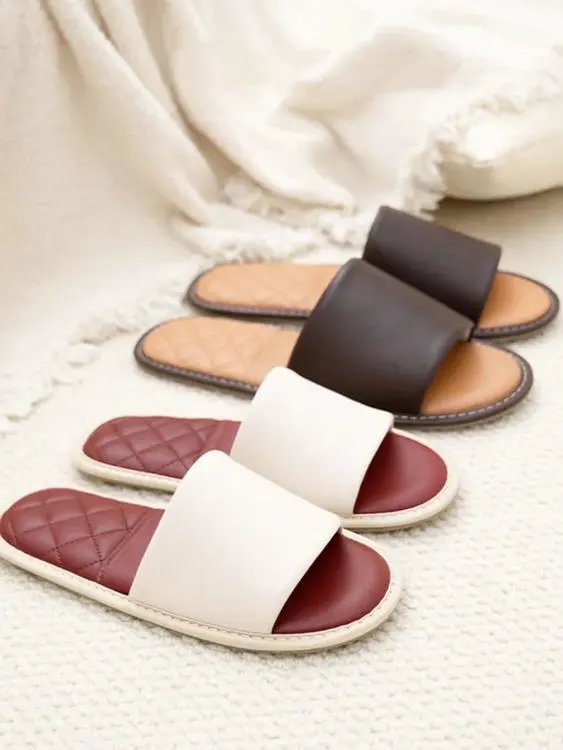 LPIUTY品牌直发！刺绣超软羊皮拖鞋 B032507