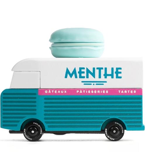 CandyCar木质手工小车--美食系列蓝色马卡龙餐车 商品图0