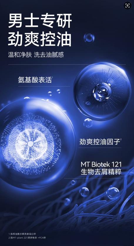 氨基酸男士净爽去屑洗发水400ml——加入会员下单享8折，满69元送满婷清满保湿洁面乳，满119元送祛痘控油沐浴乳 商品图2