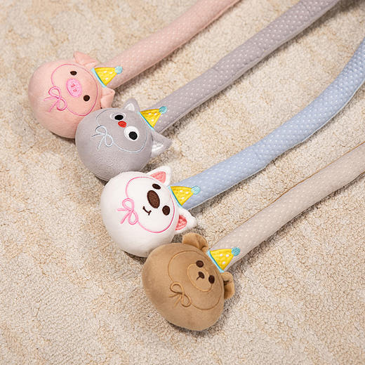 自然醒卡通玩偶绑结式颈枕冰丝耷拉U型枕旅行护脖枕办公室午睡神器QYL 商品图14