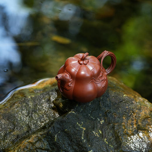 龙德堂陶艺 汤宣武制《金瓜》260cc 原矿大红袍  库存请咨询客服 商品图2