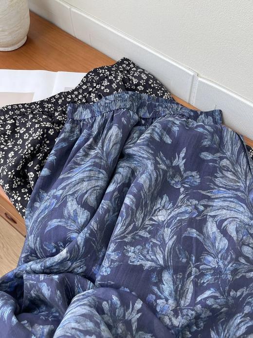 天丝亚麻玄锦纱花花半身裙 ME3486 商品图8