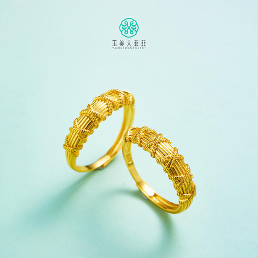 玉美人菲菲^足银金色X戒指^多样性发一 商品图0