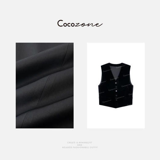 COCO ZONE 刘一一【100桑蚕丝】极简主义高级质感马甲 CD1A1086 商品图2
