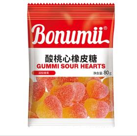 宝奴咪酸桃心橡皮糖80g