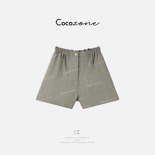 COCO ZONE 刘一一【绵羊毛混纺】极简老钱腔调精致短裤 CD1A0991 商品图0