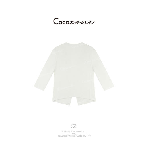 COCO ZONE 刘一一【100亚麻】V 领肌理感文艺风外套 CD1A1128 商品图2