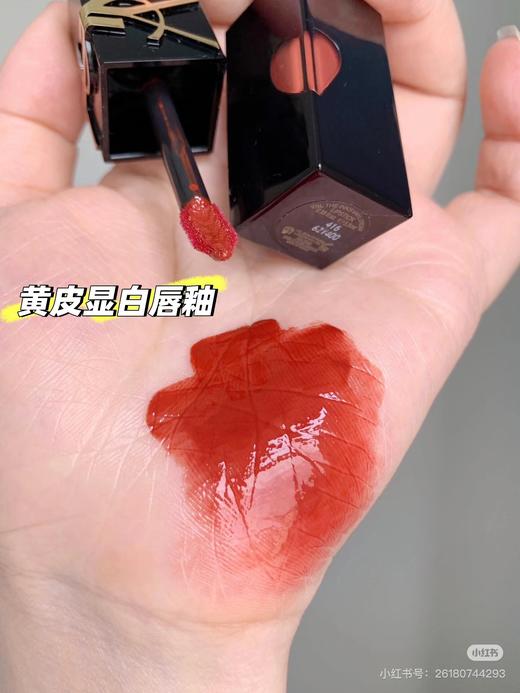 YSL圣罗兰黑管爱心唇釉镜面416  610 420 409 440奶茶烂番茄色 商品图3