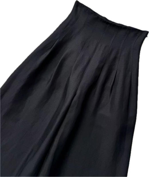 TH* ROW纯圆高腰鱼骨压线亚麻混纺阔腿裤。 自己备注号码 商品图0