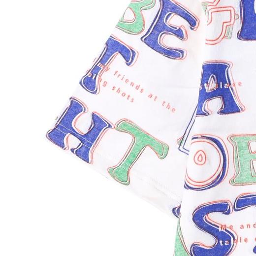 T4178SDSA夏季高级感新款男士美式撞色满印字母设计短袖T恤小众百搭潮 商品图4