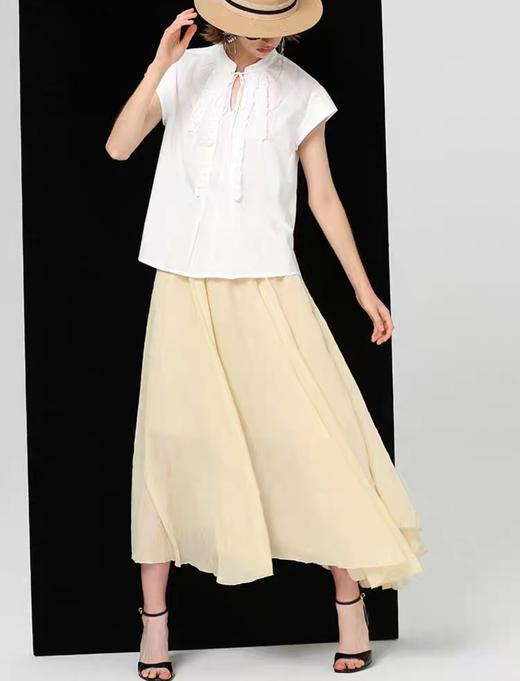 哥弟同款‘月下花眠’立领系带拼接飞飞袖花边衬衫上衣 商品图8