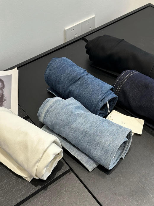 电线杆宽边牛仔裤（锁 商品图6