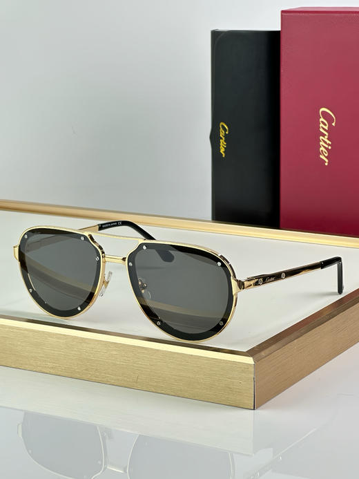 夏季特惠💰330 卡地亚眼镜
MODEL: CT0195S 
高品质 镜片边一缘字螺丝点缀 商品图7