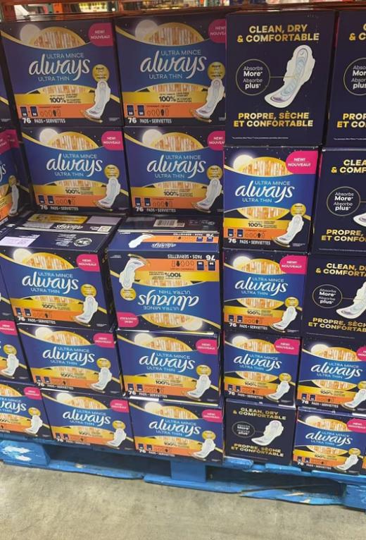 特价！Always超薄加长（200片护垫/76片夜用/88片日用）卫生巾 加倍吸收型不含荧光剂 温哥华直邮 商品图3