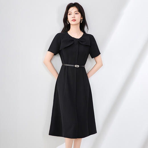 「高货wl」全新升级【铂金会员358/天猫479/差价121】(05739)洛诗琳法式气质蝴蝶结连衣裙2025夏季轻奢优雅显瘦连衣裙 商品图1