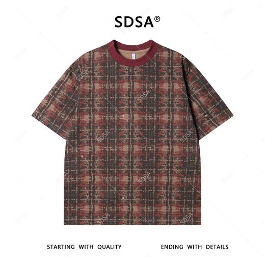 夏季高级感新款男士经典轻奢设计师多彩拼接T恤半袖撞色圆领上衣 商品图1