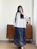 天丝亚麻玄锦纱花花半身裙 ME3486 商品缩略图1