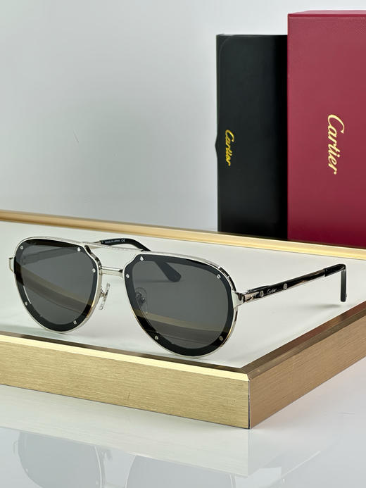 夏季特惠💰330 卡地亚眼镜
MODEL: CT0195S 
高品质 镜片边一缘字螺丝点缀 商品图3