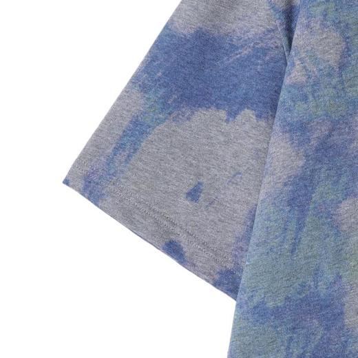 T4148SDSA夏季高级感新款男士韩版扎染撞色设计短袖T恤圆领百搭上衣 商品图4