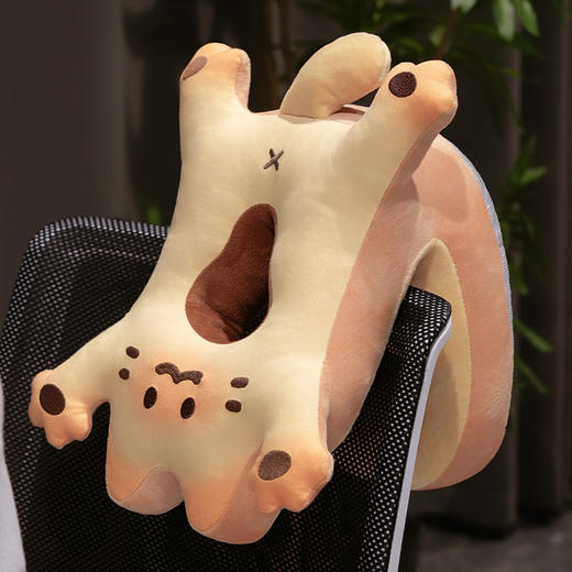 自然醒喵咪烤面包冰豆豆双面午睡枕学生趴桌子睡觉抱枕夏季午休办公室专用枕头QYL 商品图11