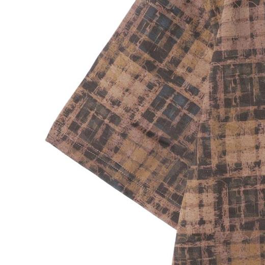 T3774夏季高级感新款男士美式多彩拼接T恤时尚格子短袖T恤圆领百搭上衣 商品图4