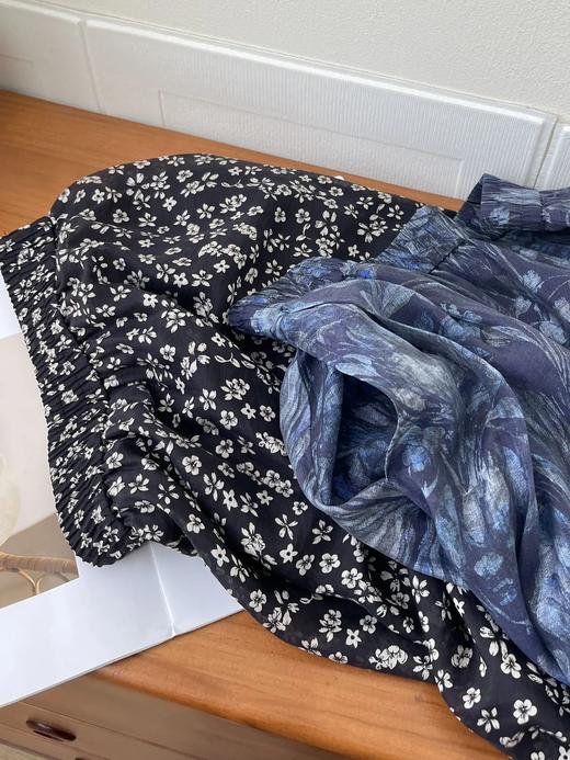 天丝亚麻玄锦纱花花半身裙 ME3486 商品图9