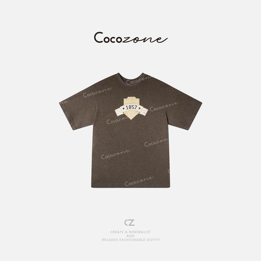 COCO ZONE 刘一一【100棉】圆领经典质感自然垂坠T恤 CD2A1562 商品图0